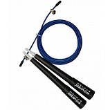 Скакалка швидкісна Power System PS-4033 Crossfit Jump Rope Blue (2,8m.), фото 3