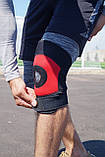 Наколінник Power System PS-6012 Neo Knee Support Black/Red (1шт.) L, фото 6
