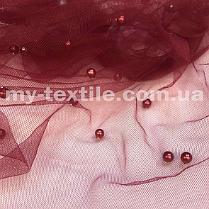 Сітка з перлами Бордо