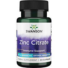Цинк цитрат, Swanson zinc citrate 50 mg 60 capsules