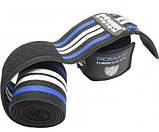 Бинти на лікоть Power System PS-3600 Elbow Wraps Blue/Black (пара), фото 3