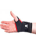 Кистьові бинти Power System PS-6000 Elastic Wrist Support Black/Red, фото 3