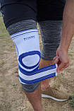 Наколінник Power System PS-6008 Knee Support Pro Blue/White (1шт.) S/M, фото 7