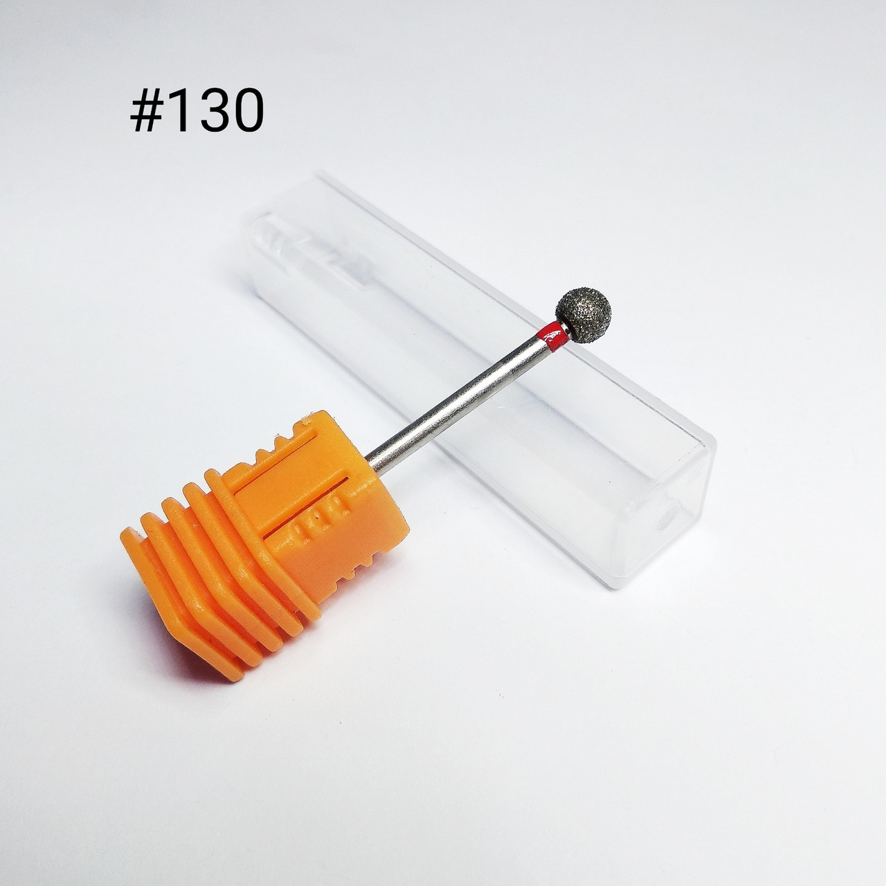 Фреза алмазна кулька для манікюра/педикюра №130 червона насічка