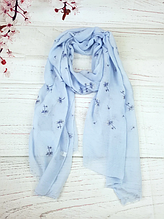 Тонкий шарф Fashion Амелія з віскози 180*80 см блакитний