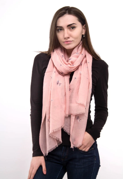 Тонкий шарф Fashion Амелия из вискозы 180*80 см фрезовый - фото 3 - id-p1248102720