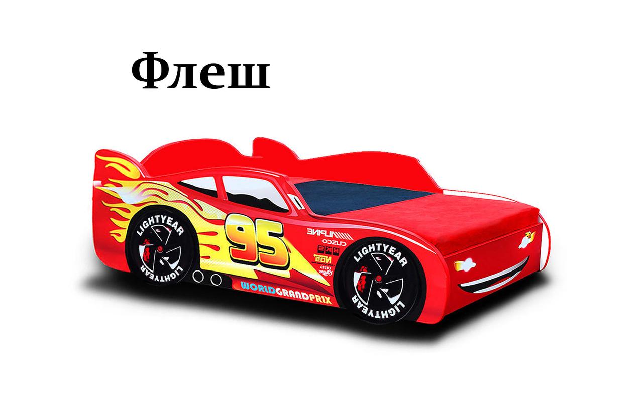Дитяче ліжко машина спорткар Блискавка Маквін, забарвлення на ваш вибір (150*70 см), фото 1