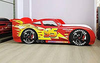 Дитяче ліжко машина спорткар Блискавка Маквін, забарвлення на ваш вибір (150*70 см), фото 3