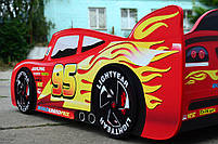 Дитяче ліжко машина спорткар Блискавка Маквін, забарвлення на ваш вибір (150*70 см), фото 6