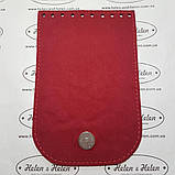 Клапан для міні сумочки 12*18. "Пташки". Колір "Червоний", фото 2