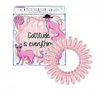 Резинки для волос INVISIBOBBLE из коллекции ORIGINAL Cattitude Is Everything! пудровый 3шт/уп