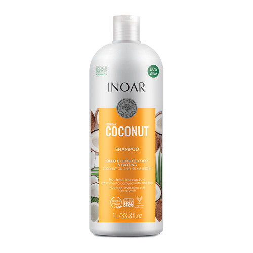 Безсульфатний кондиціонер для волосся з кокосом Inoar Coconut Bombar, 1000 ml