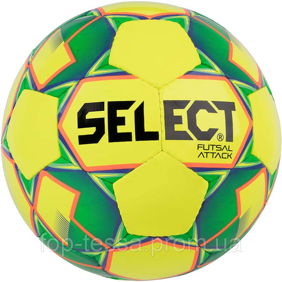 М’яч футзальний SELECT Futsal Attack (024) жовт/зелений, shiny