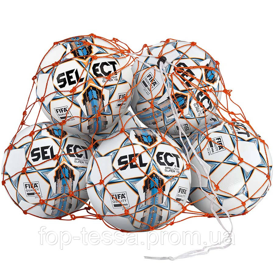 Сітка для м'ячів SELECT Ball net (003) помаранчевий, 6/8 balls