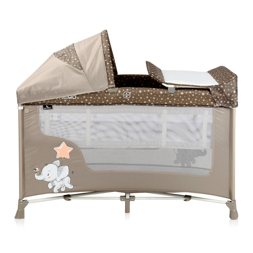 Манеж-кровать игровой Lorelli San Remo 2L Plus Beige Elephant бежевый - фото 3 - id-p1248116966