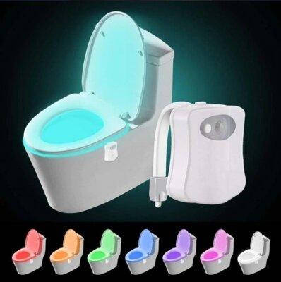 Підсвічування для унітазу Led toilet Light з восьми кольорів з датчиком руху (Фото з товару), фото 2
