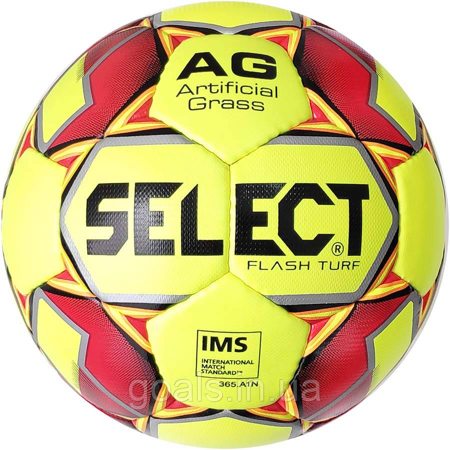 М'яч футбольний SELECT Flash Turf IMS (013) жовтий/красн р. 5