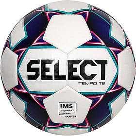 М'яч футбольний SELECT Tempo IMS (012) білий/фіолетовий р. 5