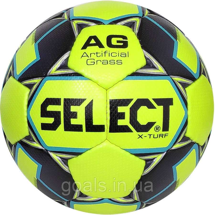 М'яч футбольний SELECT X-Turf (010), жовтий/сірий р. 4
