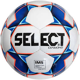 М'яч футбольний SELECT Diamond IMS (310) біл/син розмір 5