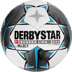 М’яч футбольний SELECT DERBYSTAR Bundesliga Brillant Replica (147) біло/чорн/сірий, 5