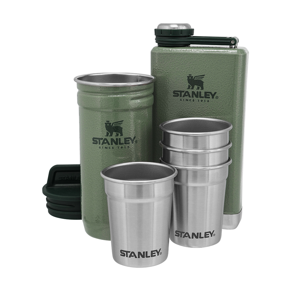 Подарунковий набір фляга з чарками Stanley Adventure Hammertone Green 2 фляги і 4 чарки