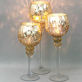 Набір з 3 свічників "Версаль золото" (2006-011)