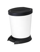 Відро з педаллю пластикове 18 л біле "Алеана"