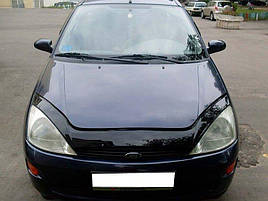 Дефлектор капоту, мухобойка Ford Focus 1998-2005/довгий