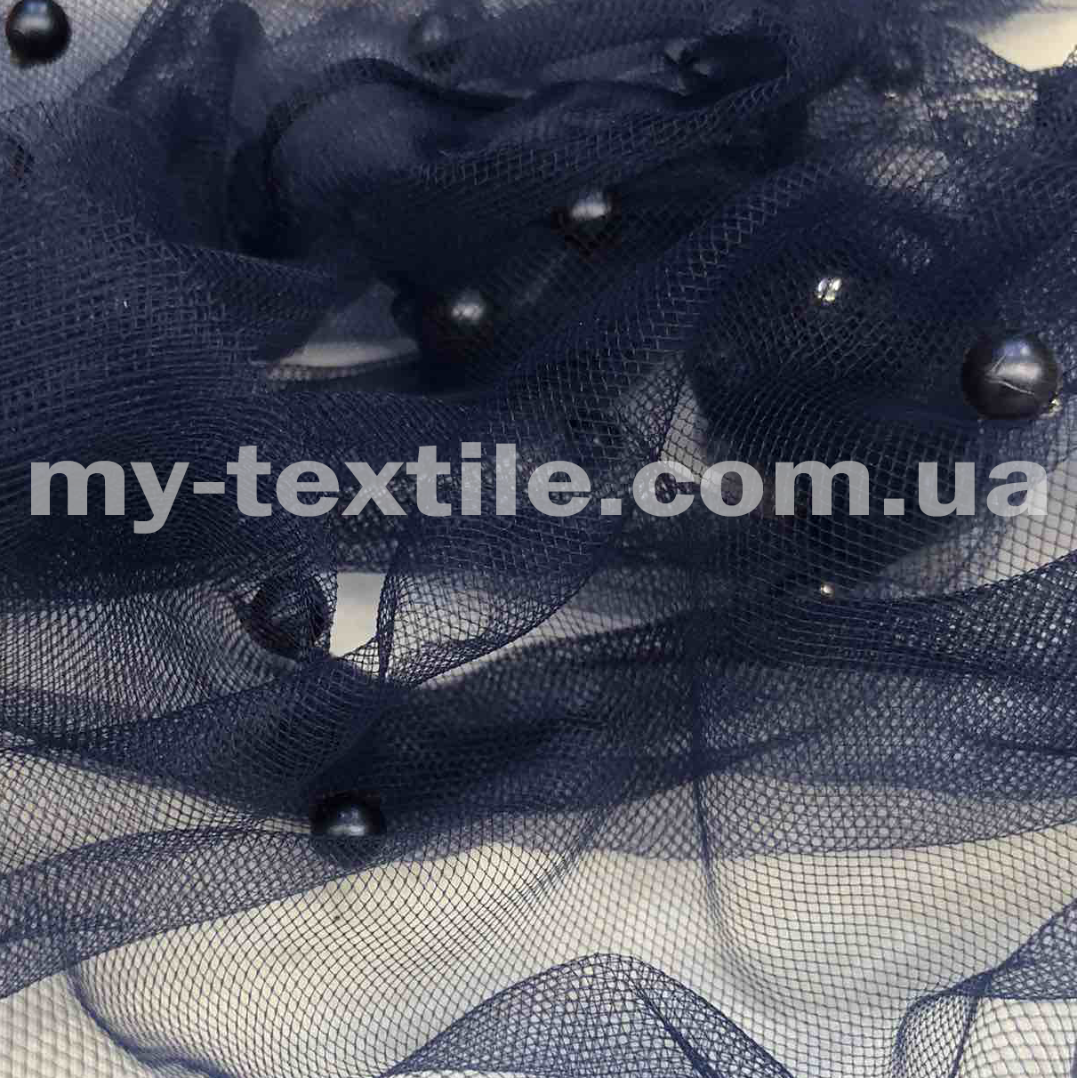 Сітка з перлами Темно-синій, фото 1