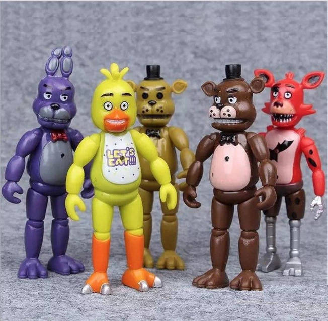 Набор фигурок ФНАФ Пять ночей с Фредди, 5в1, 14 см - Five Nights