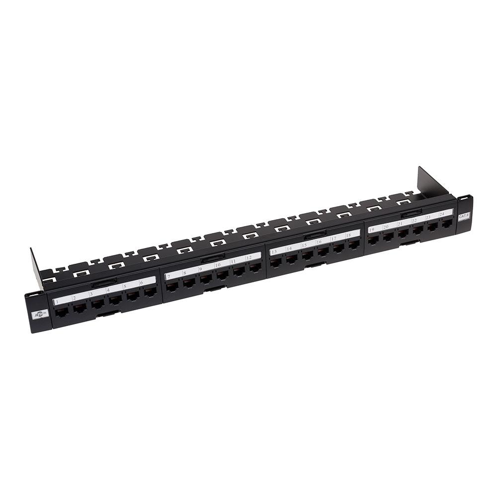 Патч-панель ATcom P6148 19" 24хRJ-45 UTP 1U cat.6, у зборі