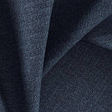Натуральна рогожка для перетяжки меблів Кежуал (Casual) джинсового кольору, фото 2