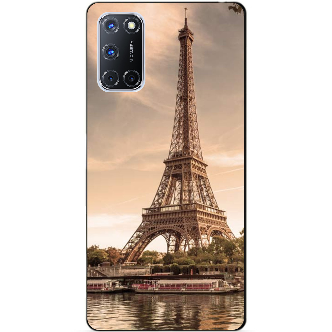 Силіконовий бампер чохол для Oppo A72 з малюнком Париж