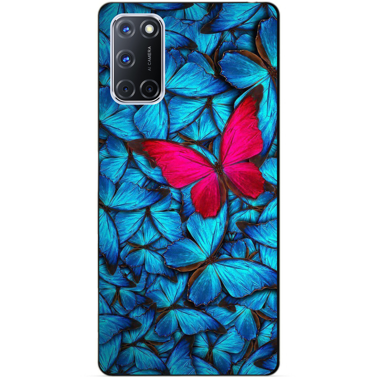 Силіконовий бампер чохол для Oppo A72 з малюнком Метелики