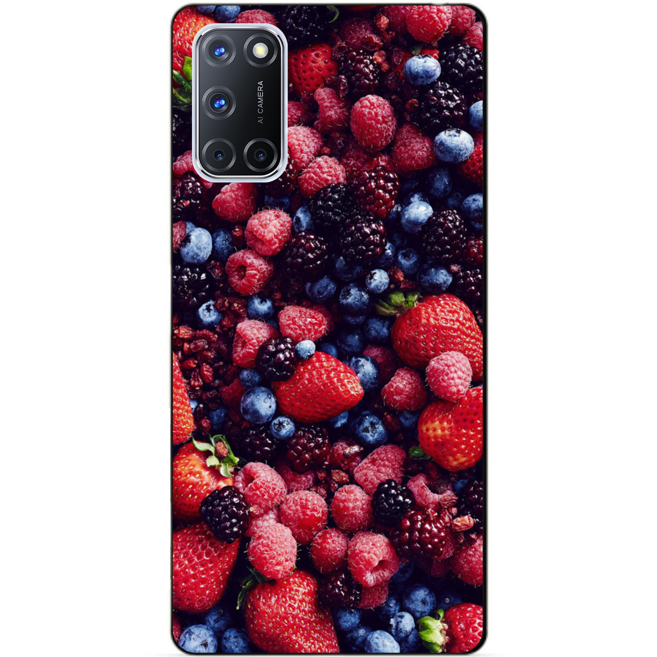 Силіконовий бампер чохол для Oppo A72 з малюнком Ягоди