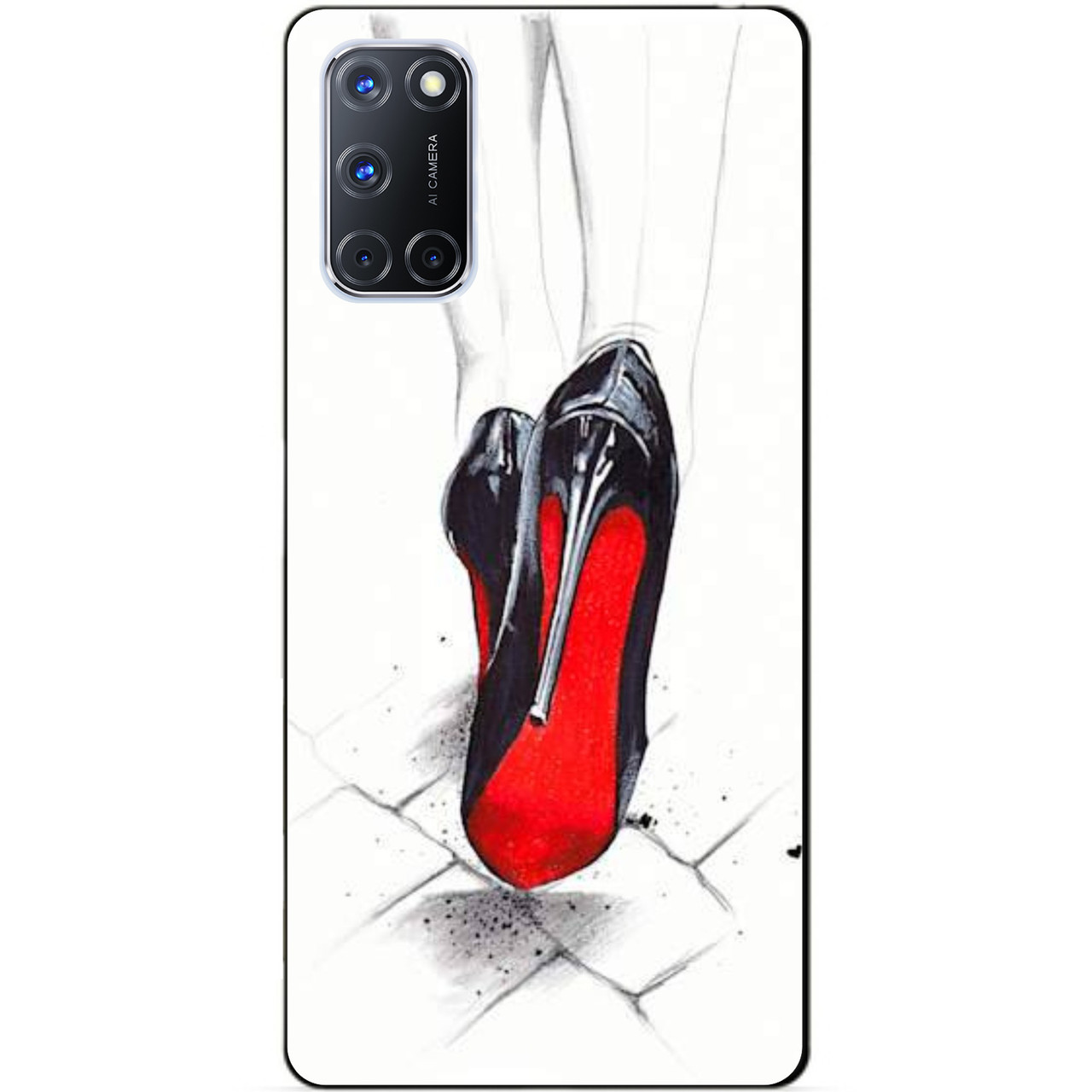 Силіконовий бампер чохол для Oppo A72 з малюнком Лабутены