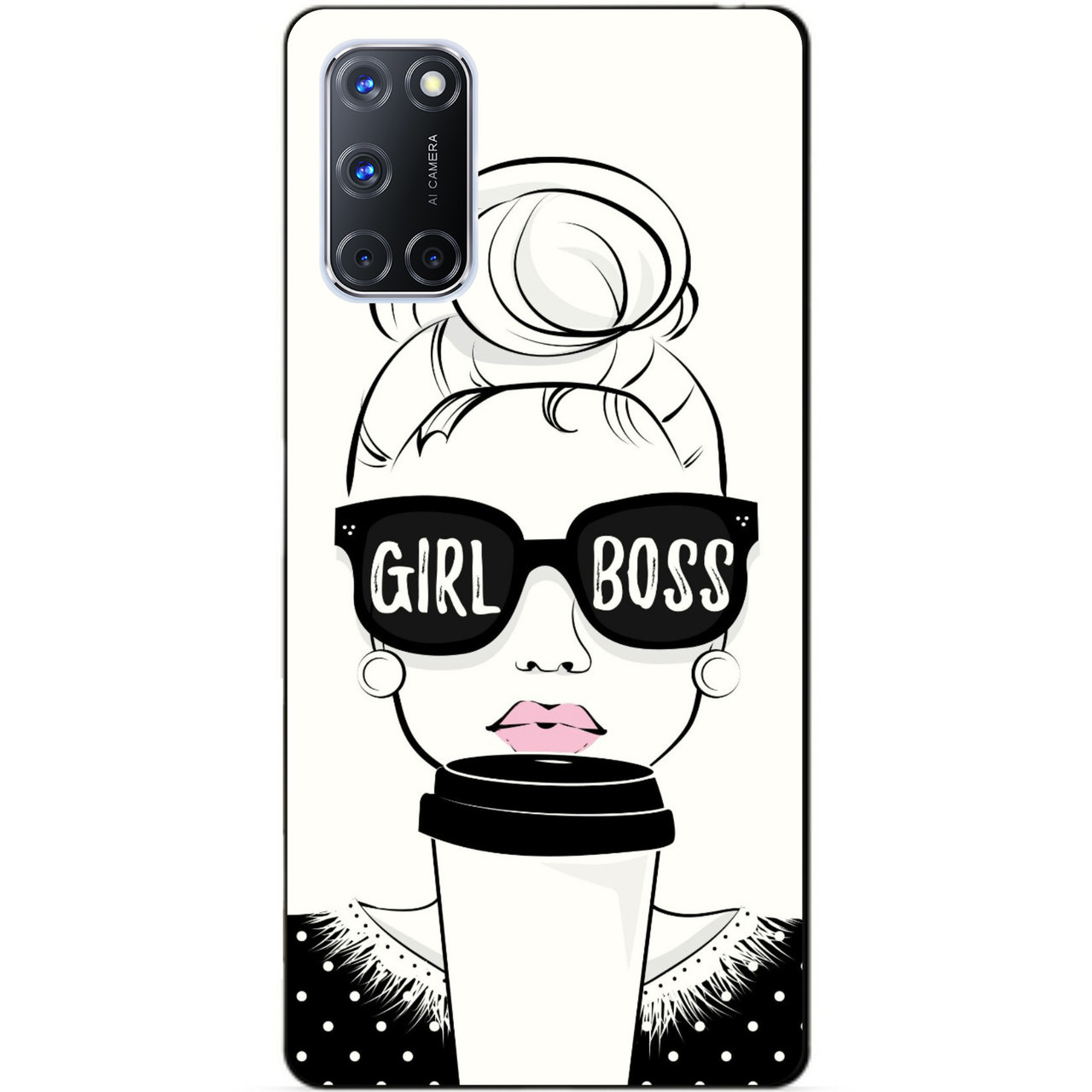 Силіконовий бампер чохол для Oppo A72 з малюнком Girl Boss