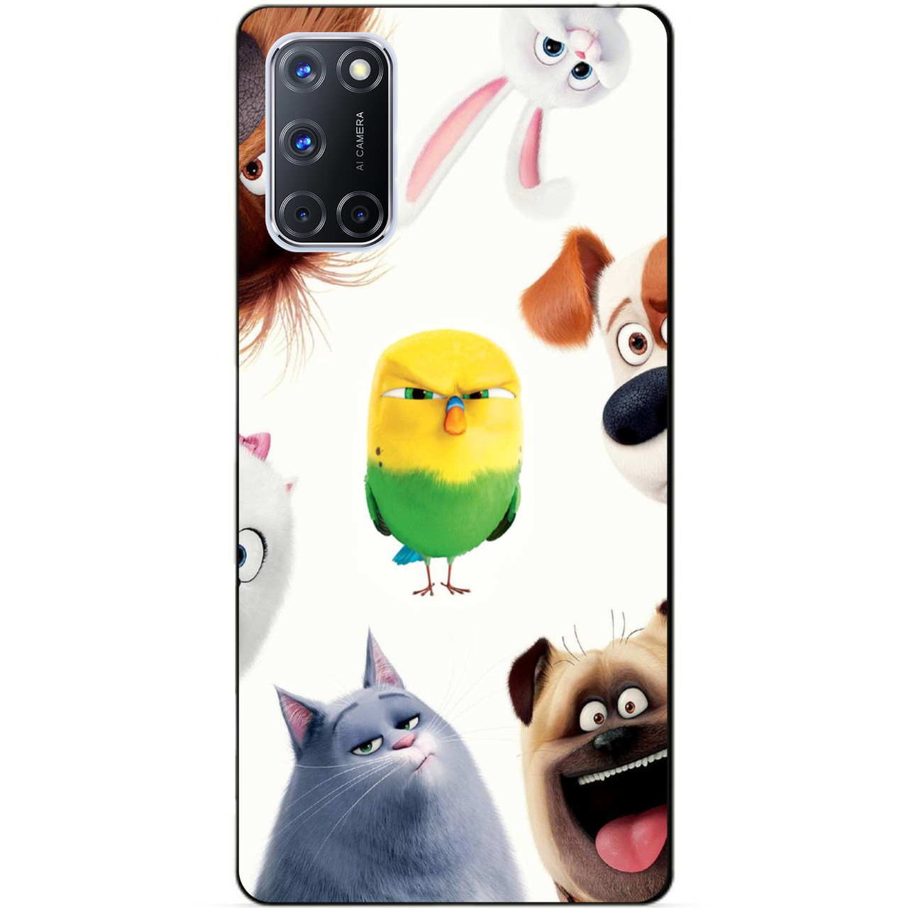 Силіконовий бампер чохол для Oppo A72 з малюнком Таємна життя домашніх тварин