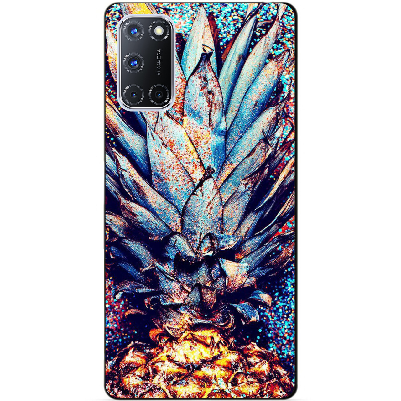 Силіконовий бампер чохол для Oppo A72 з малюнком Ананас