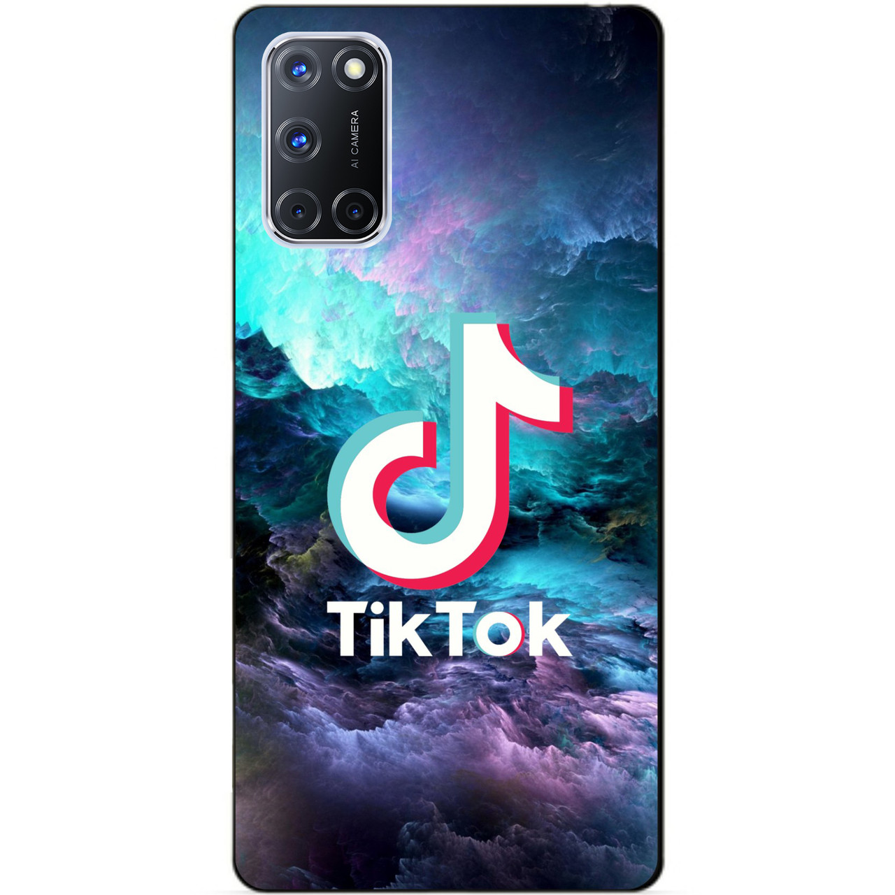 Силіконовий бампер чохол для Oppo A72 з малюнком Tik Tok