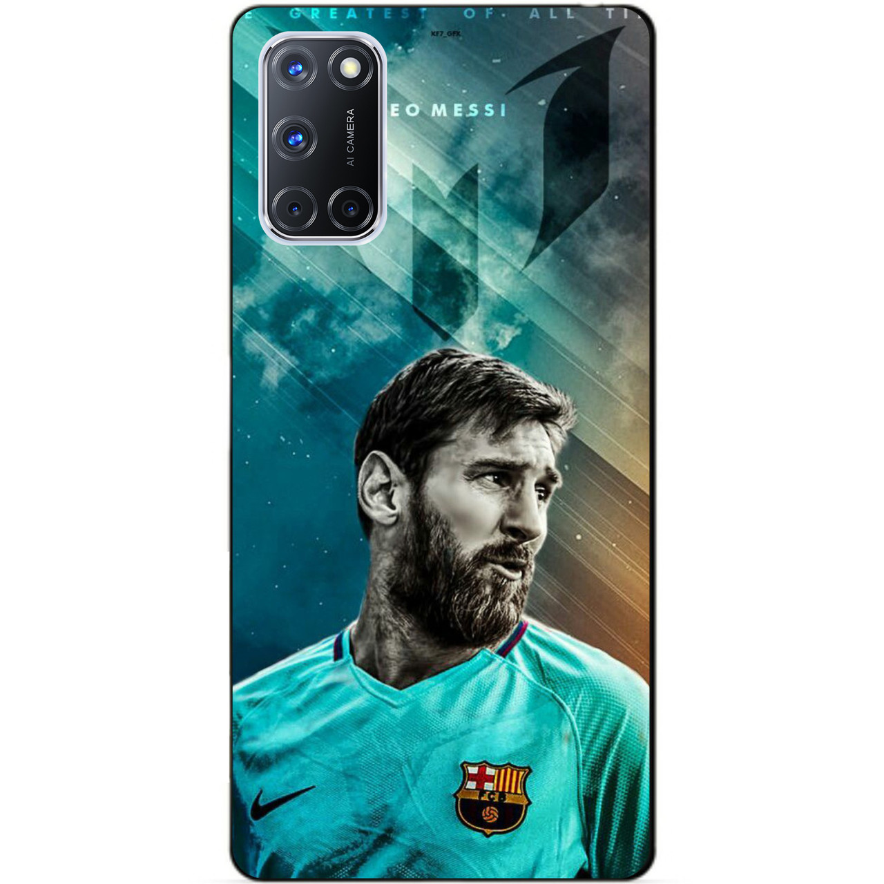 Силіконовий бампер чохол для Oppo A72 з малюнком Messi