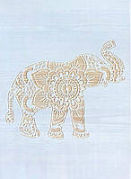 Трафарет многоразовый пластик 46 теснение штамп на стены шаблон Слон мандала для скрапбукинга 290*200 мм