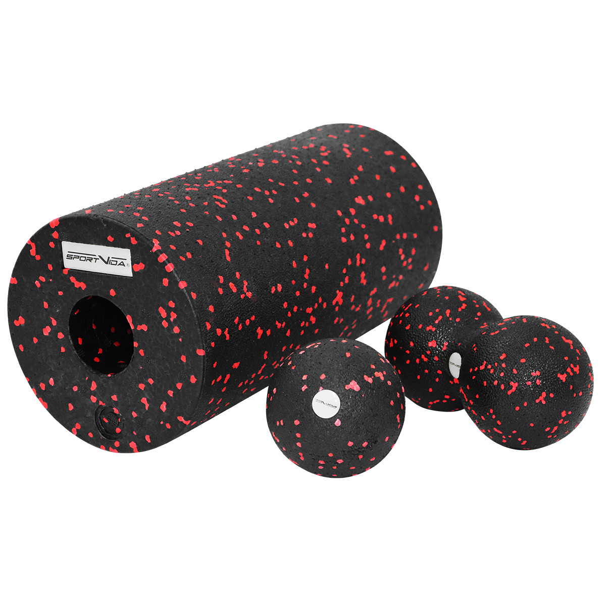 Масажний набір SportVida (Ball 08, Duoball 08 та Foam Roller 30) SV-HK0309