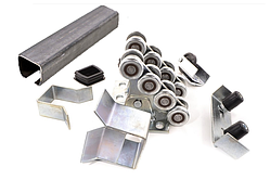 Направляюча, ролики для відкатніх воріт Novi Vorota Econom до 400 кг, чорна 3 мм