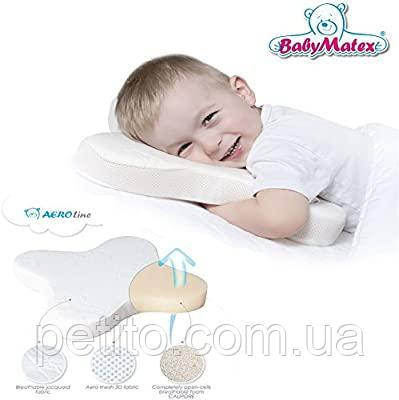Подушка для немовлят Baby matex, ортопедична анти алергічна метелик 36×36 см, фото 1