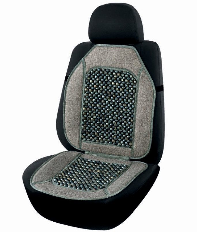 Накидка масажер дерев'яна 47х100 см основа з льону сірого кольору Elegant EL 100 653, фото 1