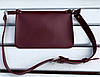 462-3 Натуральна шкіра, Сумка на пояс жіноча шкіряна марсала бордова вишнева Сумка бананка жіноча шкіряна, фото 7