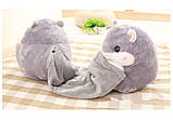 М'яка іграшка подушка плед 3 в 1 Хом'ячок, Хомяк, Хом'як 35 см, фото 3