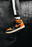 Кросівки чоловічі Nike Jordan 1 Retro High Orange (найк джердан жовтогарячі), фото 7